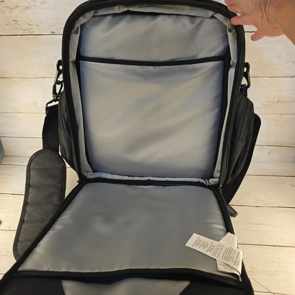 Oakley Vertical Messenger Bag Black Ballistic Nylon Laptop Travel Briefcase